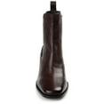 thumbnail image 6 of Journee Signature Womens Genuine Leather Rowann Square Toe Stacked Chelsea Booties, 6 of 8