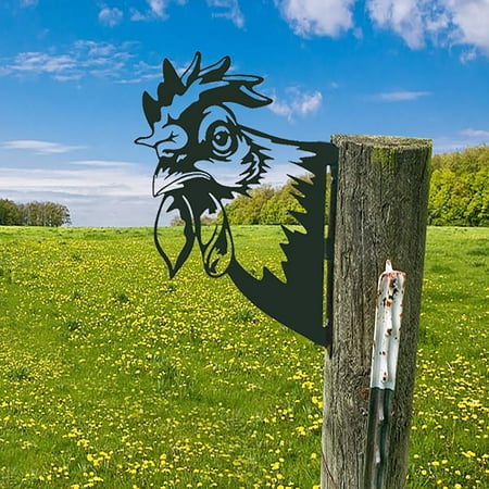 

Roliyen Home Decorations Farm Peeping Animals Cattle Metal Art Outdoor Outdoor Garden Pendant