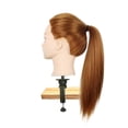 thumbnail image 6 of Hot Sale! Bradem Stand Practice Training Clamp Dummy Hairdressing Model Long Hair Mannequin Head Wig Hair Extensions & Accessories, Black, 6 of 8