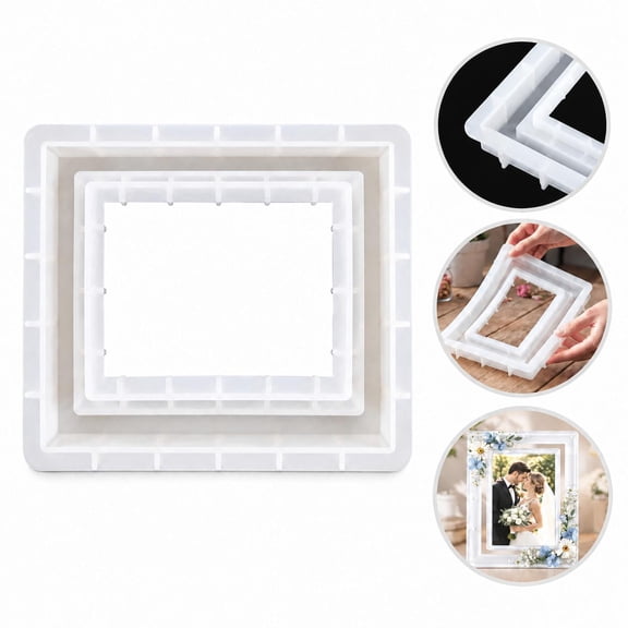 Silicone Resin Mold for Picture Frame, Epoxy Casting Mold for DIY Crafts
