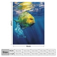 thumbnail image 4 of Fenyluxe Fish Swimming in Water Throw Blanket for Couch Sofa Bed Office Travel Camping School Flannel Blanket All Seasons Soft Plush Blankets 60x80in, 4 of 6