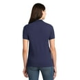 thumbnail image 2 of Port Authority L420 Ladies Heavyweight Cotton Pique Polo T-Shirt, Navy - Extra Small, 2 of 2
