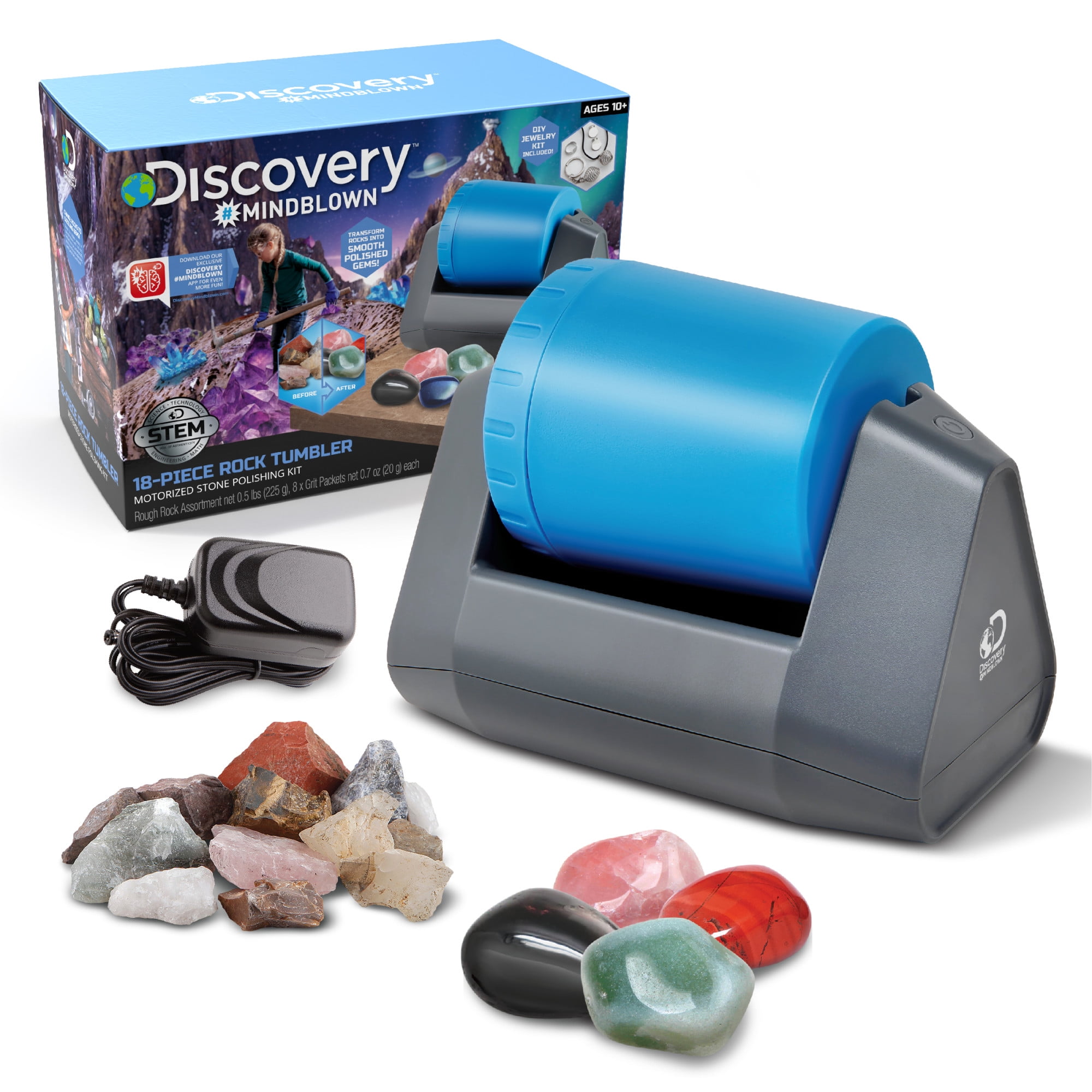 Rock Tumbler by Discovery STEM jewelry maker easy set-up 