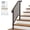 Copper, variant on Silver Powder Coated Galvanized Iron Curved Stair Handrail Fit 2 Steps Outdoor Garden Picket Step Safety Railing With Full Installation Hardware