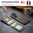 thumbnail image 6 of MAGKING Case For Samsung Galaxy S26 Ultra 5G, RFID Blocking, PU Leather,Compatible With MagSafe Detachable 2 In 1 Wallet With Card Slots,Metal Ring Kickstand Magnetic Protective Cover,Coffee, 6 of 8