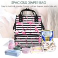 thumbnail image 5 of Daiia Flamingos Large Capacity Baby Bag Waterproof Stylish Diaper Bag Mummy Backpack Adjustable Straps Diaper BagBaby Essentials Bag, 5 of 6