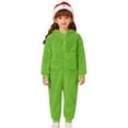 thumbnail image 3 of JAJAHO Boys Girls Hooded Jumpsuit Flannel Winter Warm Soft Onesie With Pockets For Toddler Kids Playwear 1-12 Years Stylish One-Pieces, 3 of 8