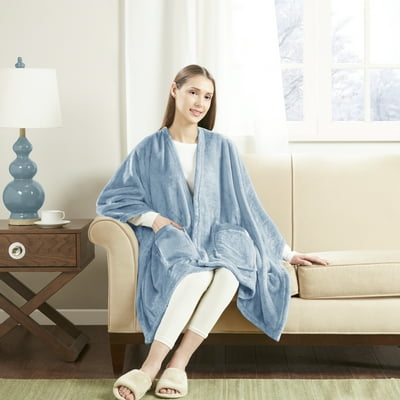 Blue Angel Wrap Plush Throw Blanket with Pockets Kuwait Ubuy