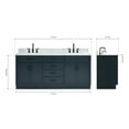 thumbnail image 3 of Ariel Hepburn 73 In. Double Rectangle Sink Vanity With 0.75 In. Carrara White Countertop In Midnight Blue, 3 of 9