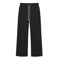thumbnail image 6 of Men's Elastic Waist Golf Pants, Business Casual Relaxed Fit Straight Leg Trousers, Drawstring Chino Pants for office & Golf Big and Tall Size S-3XL Black, 6 of 6