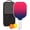 White, variant on Pickleball Paddles Set Of 1, Fiberglass Surface, Colorful Lines Print, 1 Paddle, 2 Balls & Bag