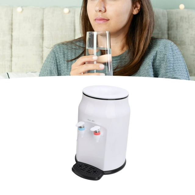 Countertop Water Cooler Dispenser, Top Loading Hot Cold Water Dispenser Small 304 Stainless Steel Liner for Dormitory for Home
