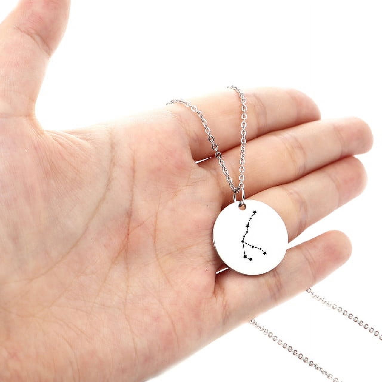 Zodiac Jewelry - Horoscope Constellation Necklace - Zodiac Birthday Gift with Back Can Engraved Name - Zodiac Gift for Girl