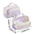 thumbnail image 3 of Cute Pencil Case Aesthetic Kawaii Pencil Case with Kawaii Pins Pencil Pouch Holder Pencil Case Organizer Color Block Design Pen Pouch Supplies Cute Functional Bag, 3 of 5