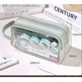 thumbnail image 5 of Pencil Pouch Pen Case Stationery Bag with Clear Insert for Teens College Students (Blue), 5 of 6