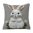 thumbnail image 1 of M Cute Little White Rabbits Printed Lumbar Pillow Pillowcase And Insert Removable Washable Back Cushion For Sofa Bed Office Nap Floral Design Size M, 1 of 6