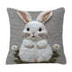 thumbnail image 2 of Almohadas lumbares con estampado de conejitos blancos, incluye funda de almohada e inserto, cojín de respaldo extraíble y lavable para sofá cama, oficina, siesta, funda de almohada corta de felpa., 2 of 6