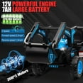 thumbnail image 3 of Luku 12V 3 in 1 Kids Ride on Excavator & Tractor with Detachable Trailer for Boys Girls, Blue, 3 of 7