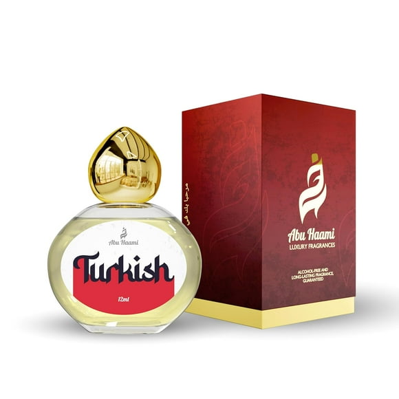 Abu Haami Turkish Attar Roll On Luxury Perfume For Men & Women 12ml, 0.4 Fl.oz. | Non Alcoholic Long Lasting Unisex Attar - With Fruity, Vanilla & Sandalwood Notes | Ideal For All Occasions