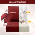 thumbnail image 4 of Gymojoy Luxury Outdoor Deep Seat Cushion 22 X 24 X 6 inch for Patio Furniture, Waterproof & Fade Resistant Patio Furniture Replacement Cushions, Red, 4 of 8