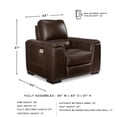 thumbnail image 3 of Ashley Furniture Alessandro Leather Power Recliner with Headrest in Walnut, 3 of 13
