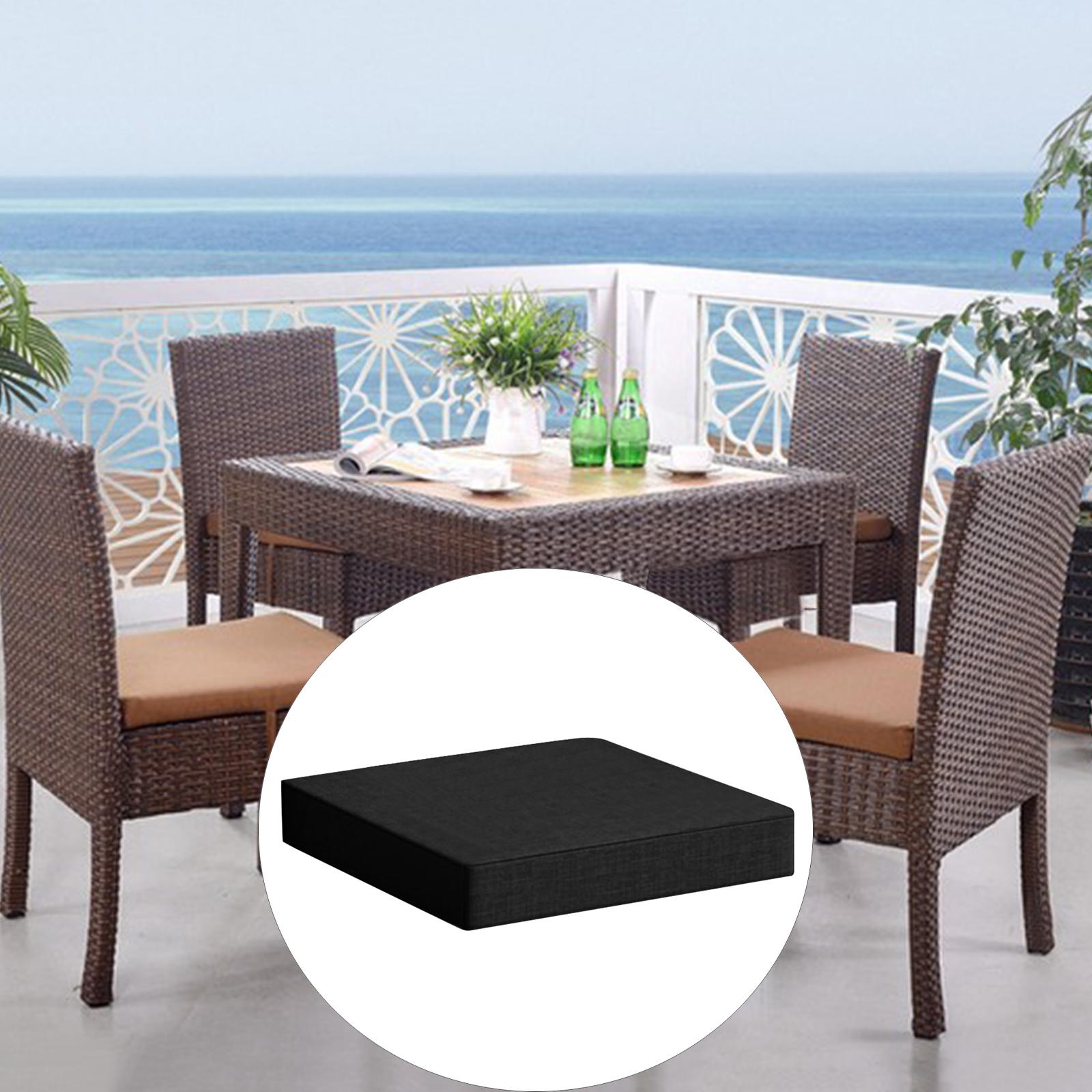 Seat Pads Cushion ,Waterproof Chair Cushions Garden Cushion,Furniture Seat Pads Cushion Pad Indoors Outdoors,Garden Seat Pads Cushion Memory Foam for chairs,Outdoor Office Garden Black - image 5 of 6