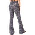 thumbnail image 3 of Satina High Waisted Flare Palazzo Wide Leg Pants | Printed & Solid | Reg & Plus (Large, Herbage White), 3 of 6