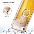 thumbnail image 5 of TECH CIRCLE For iPhone 7 /iPhone 8 /iPhone SE Case with Stand,360 Rotatable Shiny Ring Holder Kickstand Soft TPU Girls Women Case Shockproof Protective Phone Case for Apple iPhone 7 8 SE 4.7",Beer, 5 of 6
