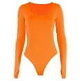 thumbnail image 6 of Orange Neon Bodysuit Women Long Sleeve Bodycon Sexy 2025 Autumn Winter Streetwear Club Party Outfits Casual Female Clothing, 6 of 8