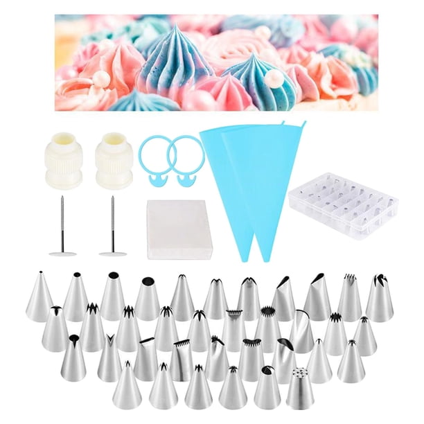 Boquillas para repostería, suministros para hornear, herramientas para decorar pasteles, Fondant suministros para decorar pasteles para principiantes 145 Piezas Estilo 4 Macarena Kits de boquillas para pastelería