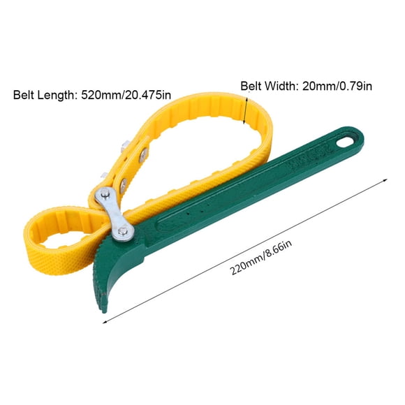 Oil Filter Spanner Strap Oil Filter Wrench Belt Type Universal Oil Filter Wrench Remover Spanner for Vehicles Tractors
