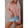 thumbnail image 5 of SAYFUT Womens Casual Blouse Crew Neck Long Sleeve Solid Comfy T Shirt Loose Pocket Tops,S-2XL, 5 of 5