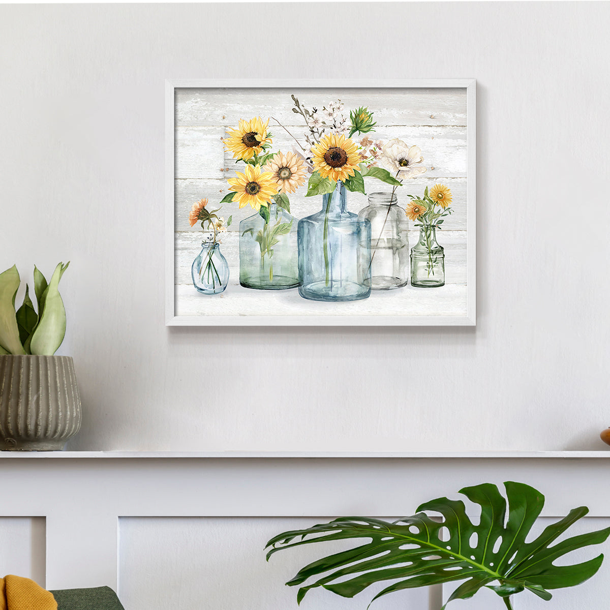 Sunflower Extravaganza by Carol Robinson - Restickable Framed Giclée Print