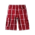 thumbnail image 4 of Hat and Beyond Men's Trendy Plaid Button Pocket Casual Loose Cargo Shorts, 4 of 5