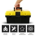 thumbnail image 4 of GOOHOCHY Waterproof Plastic 14 Inch Tool Chest Organizer Storage for Electrician Hand Tools, 4 of 7