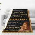 thumbnail image 2 of to My Daughter Blanket from Dad,Gifts for Daughter from Father,Lion Blanket for Daughter,Daughter Birthday Valentines Day Gifts,Dad to Daughter Super Soft Warm Flannel Blanket All Season 60"x80", 2 of 6