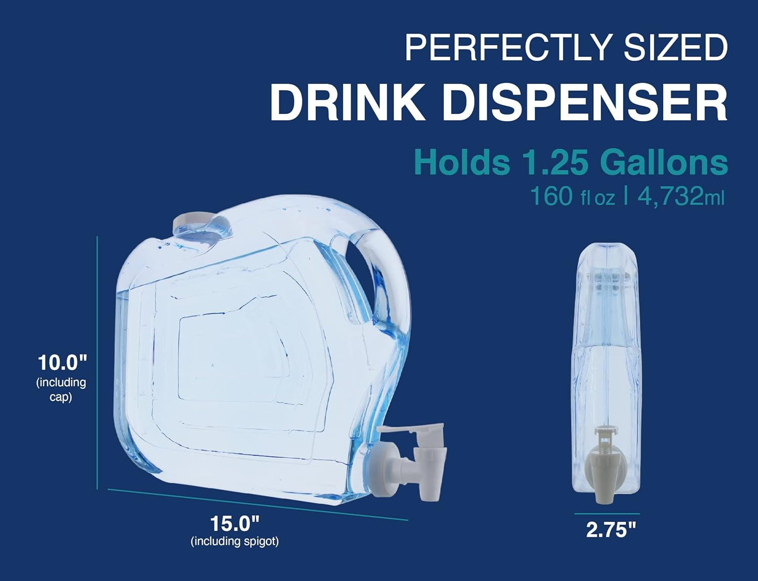 1.25 Gallon Fridge Stack Beverage Dispenser