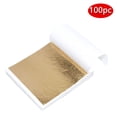 thumbnail image 2 of 100 Sheets Imitation Gold Foil Paper Leaf Gold Leaf Sheets Gold Foil Paper, for DIY Crafts Decor, Painting, Resin, Nails, Gilding Craft, Bronzing, Furniture, 2 of 3