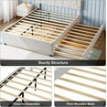 thumbnail image 6 of Full Bed with Trundle,Upholstered Full Over Twin Pull Out Platform Bed with Soft Headboard & Wooden Slat Support for Bedroom Apartment, No Box Spring Needed,Easy Assembly, 6 of 7