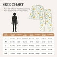 thumbnail image 3 of KLL Chicken Print Women's Long Sleeve Pajamas with Pants Sleepwear Loungewear 2 Set-Small, 3 of 7