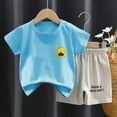 thumbnail image 2 of Xudanell 4t Boy Summer Clothes Cartoon Kindergarten Clothes Printed Short Knit Set Baby Boy Outfits 4-5 Years Sky Blue, 2 of 4
