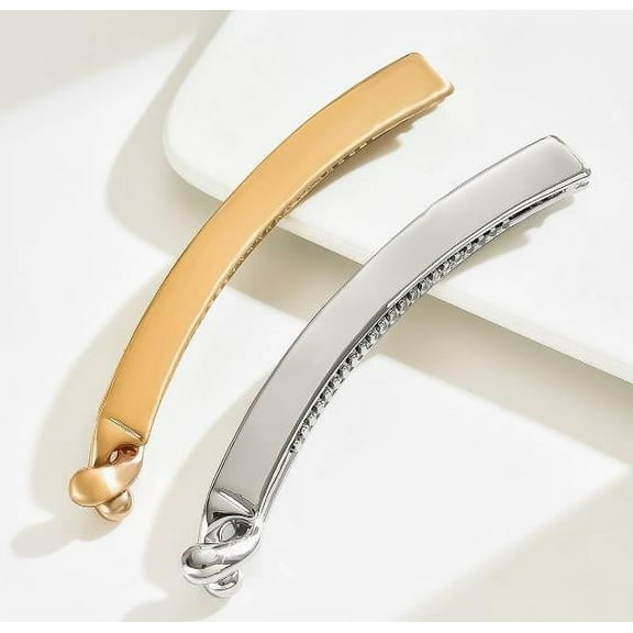 QIDITONG 2pcs French Style Banana Barrette Hair Clip Hair Clip For Fine Hair Banana Clip Hair Ponytail Holder Hair Clips Banana Hair Clips