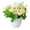 White, variant on Ludlz Imitation Potted Flower Rose Mini Potted Plastic Artificial Green Plants, Fake Topiary Shrubs Fake Plant, Small Faux Greenery, for Bathroom Home Office Desk Decorations