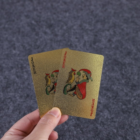 Gold Plastic Frosted Pvc Poker Gold Foil Playing Cards Texas Hold'Em Game Cards Mini Poker