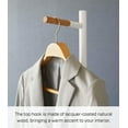 thumbnail image 5 of Yamazaki Home Coat Rack, White, Steel + Wood, 5 of 7