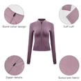 thumbnail image 3 of Chaqueta de entrenamiento deportivo para mujer, chaqueta de chándal de yoga de manga larga ajustada con agujeros para los pulgares Zhivalor BST3010668-2, 3 of 6