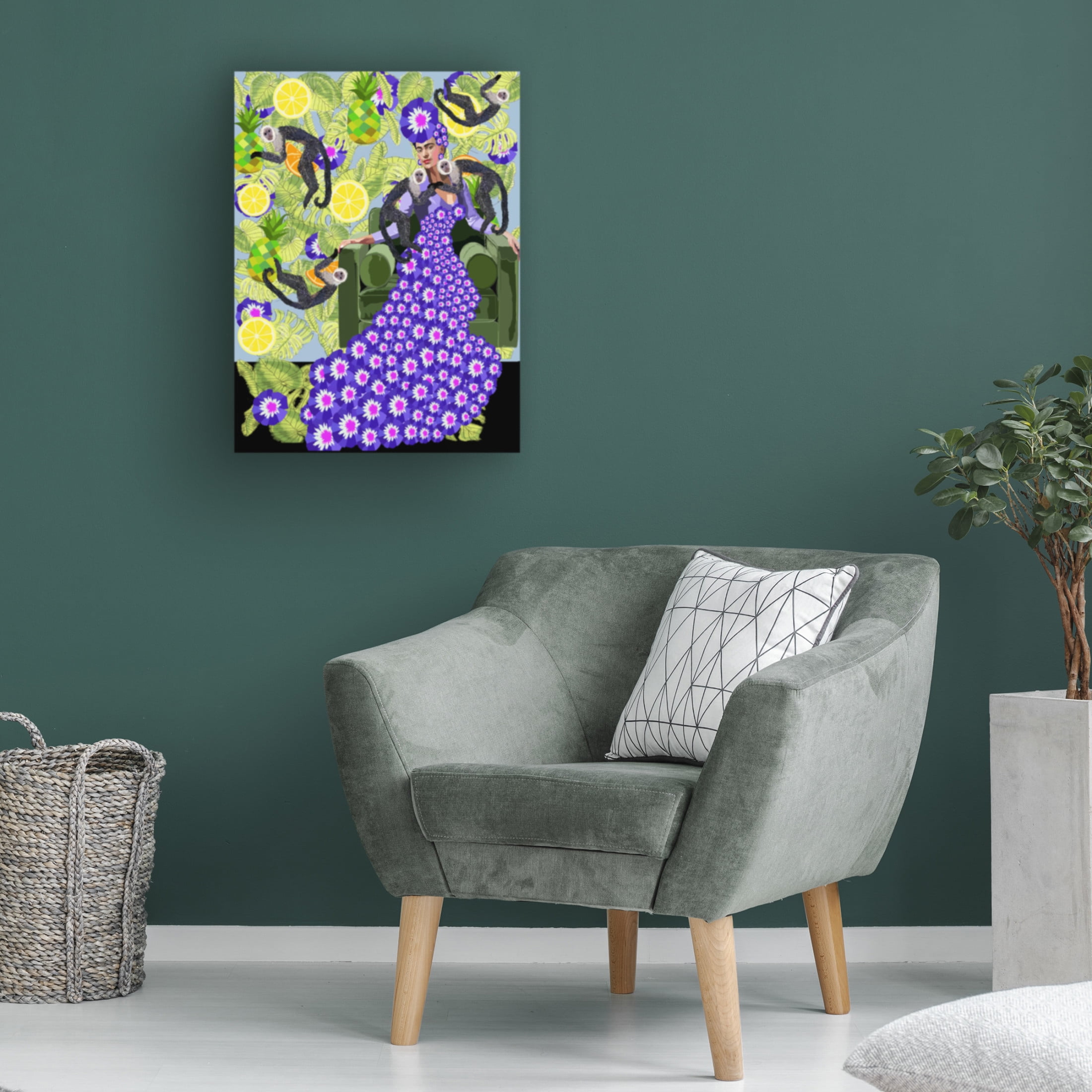 Trademark Fine Art Lynnda Rakos  Frida in the Garden Canvas Wall Art