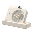 thumbnail image 2 of Ventilador de escritorio portátil con base de carga USB, ventilador personal plegable, viento fuerte, aire silencioso. beige, 2 of 9