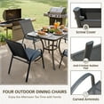 thumbnail image 4 of Homall Patio Dining Chairs Set Of 4, Textilene Fabric & Metal Frame, Outdoor Conversation Armchairs, Black, 4 of 6