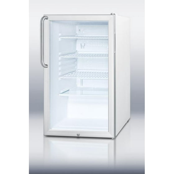 Scr450l7tb 20 Commercially Listed Compact Refrigerator With 4 1 Cu Ft Capacity Glass Door Factory Installed Lock Automatic Defrost And Adjustable
